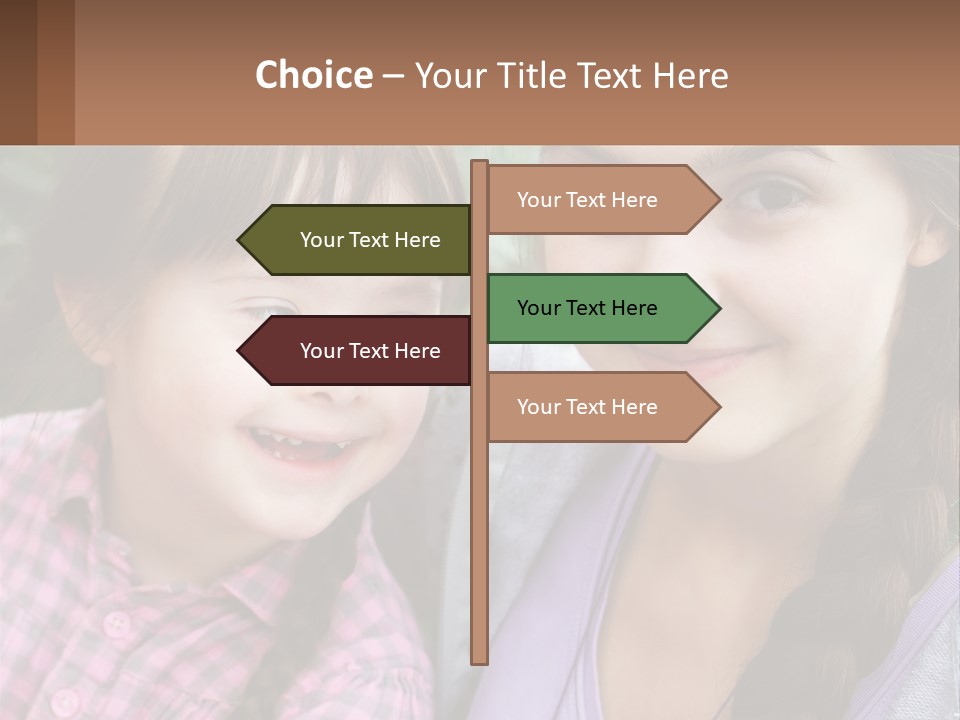 Two Young Girls Are Posing For A Picture PowerPoint Template
