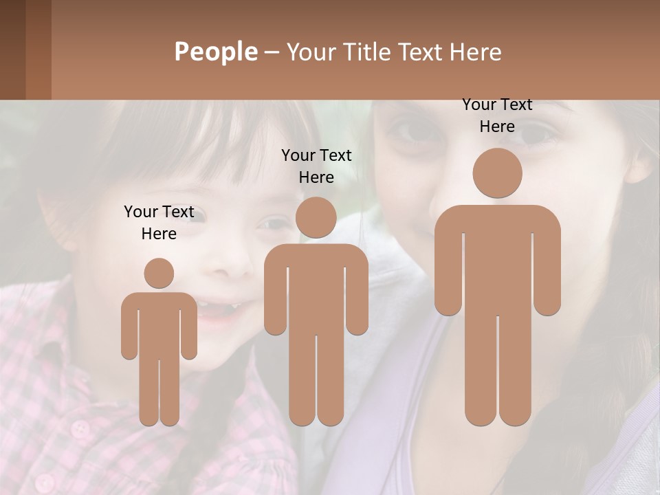 Two Young Girls Are Posing For A Picture PowerPoint Template