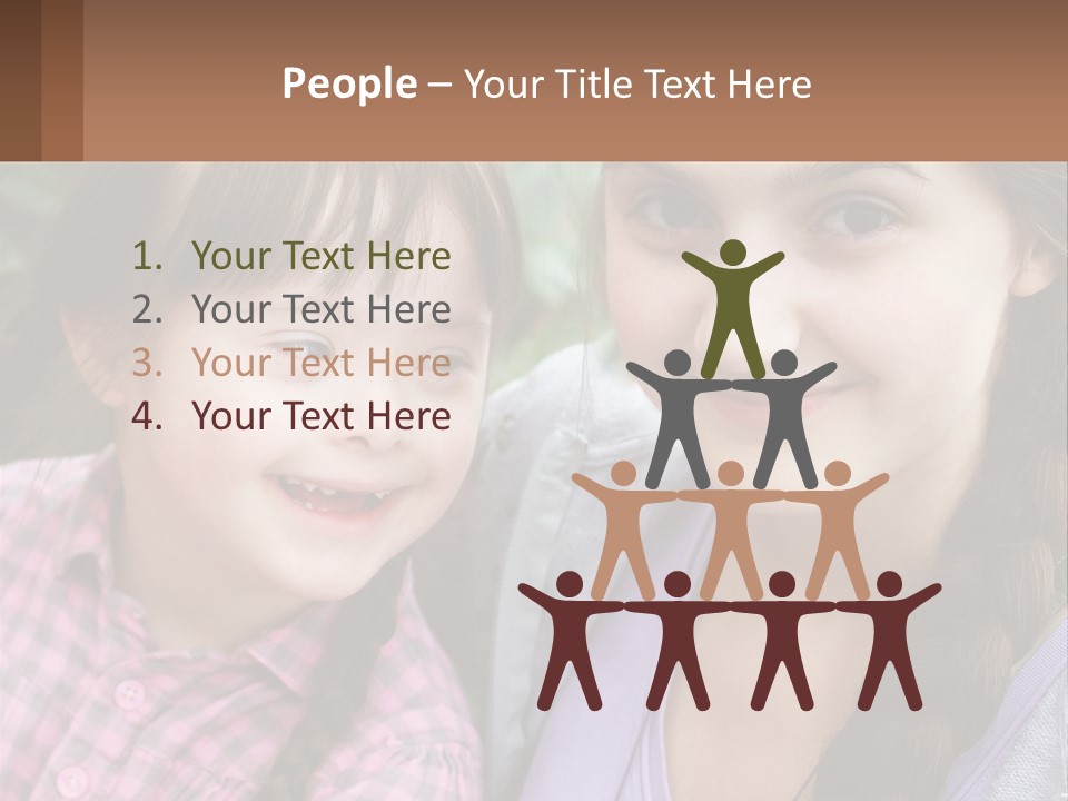 Two Young Girls Are Posing For A Picture PowerPoint Template