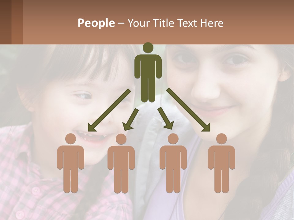 Two Young Girls Are Posing For A Picture PowerPoint Template