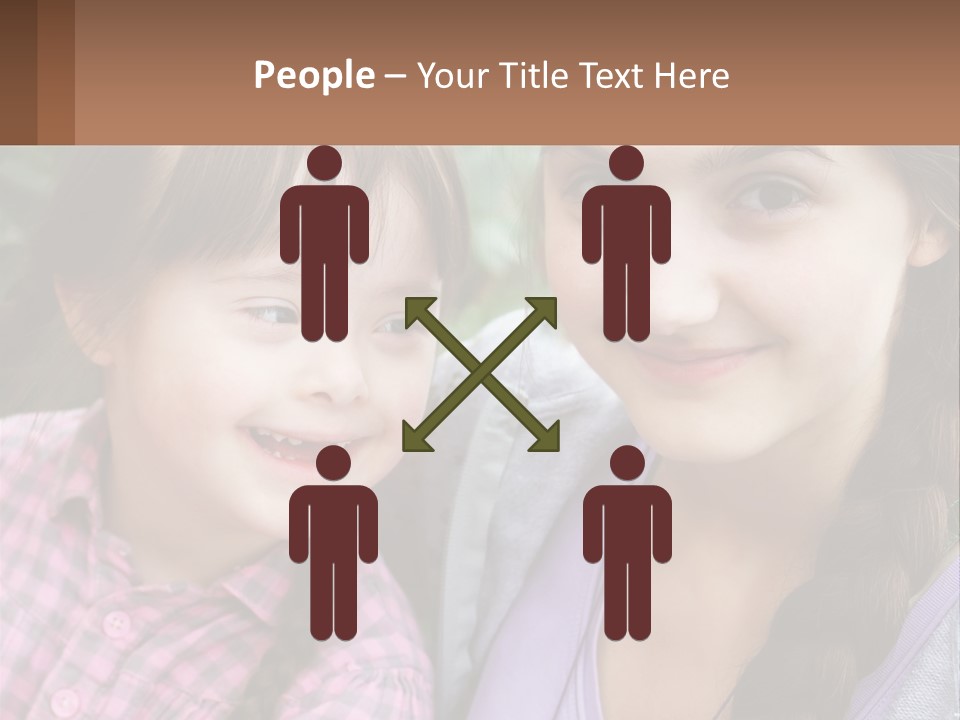 Two Young Girls Are Posing For A Picture PowerPoint Template