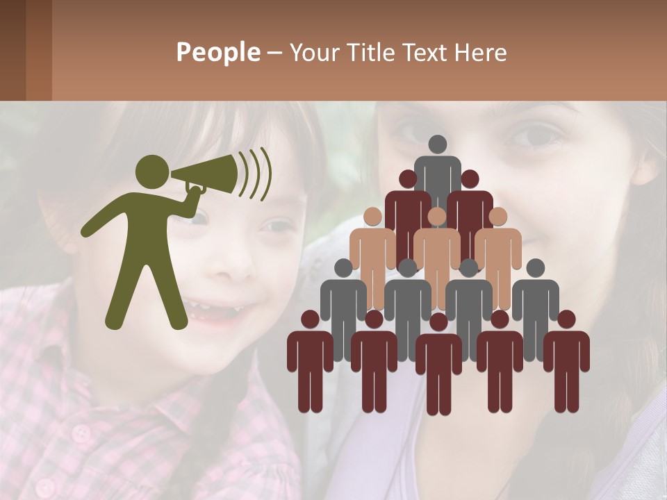 Two Young Girls Are Posing For A Picture PowerPoint Template