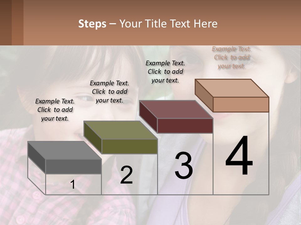 Two Young Girls Are Posing For A Picture PowerPoint Template