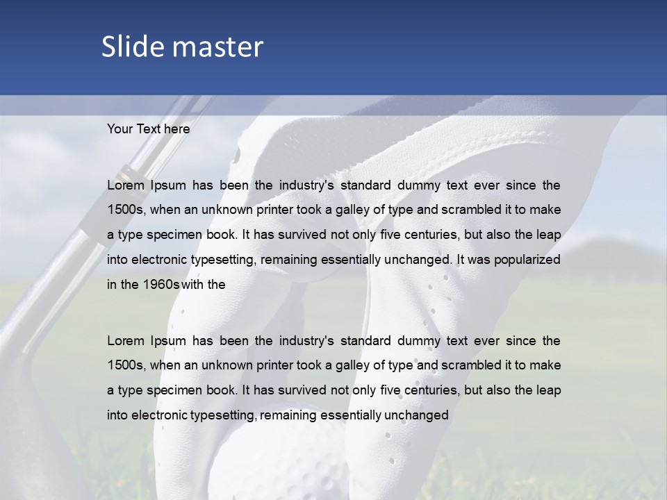 A Person Holding A Golf Ball And A Golf Club PowerPoint Template
