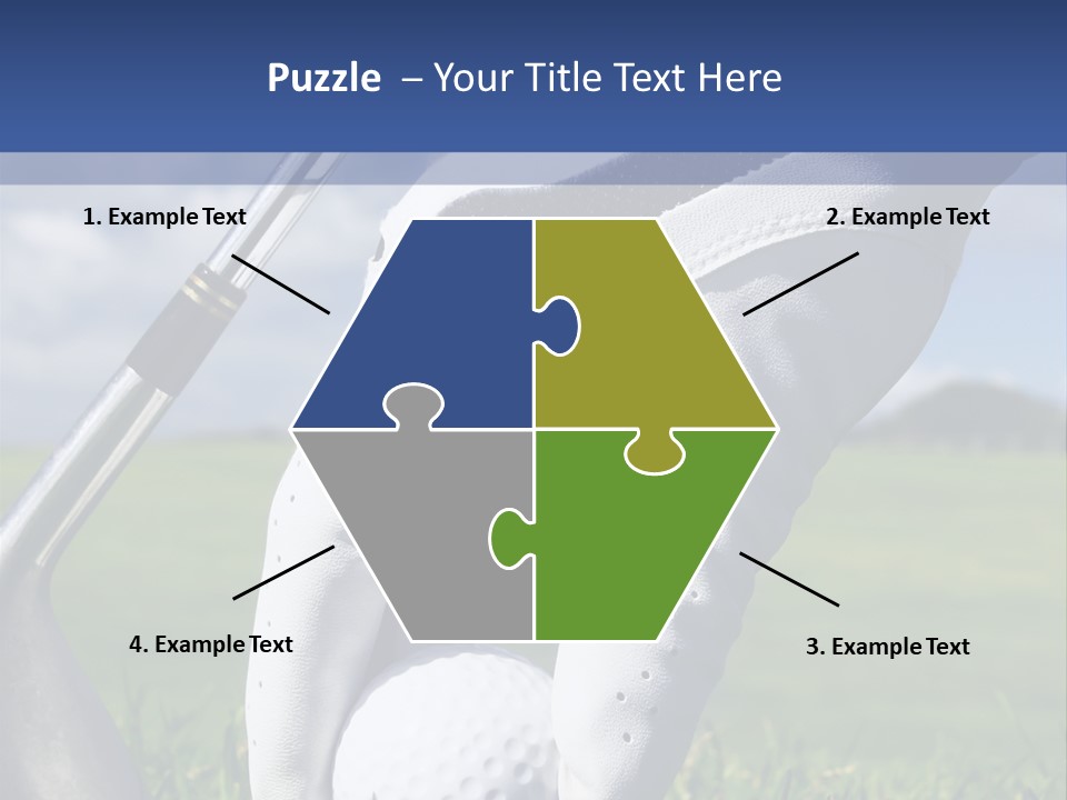 A Person Holding A Golf Ball And A Golf Club PowerPoint Template