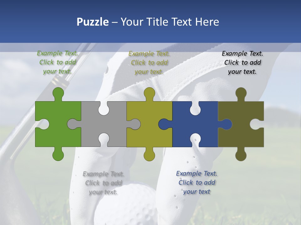 A Person Holding A Golf Ball And A Golf Club PowerPoint Template