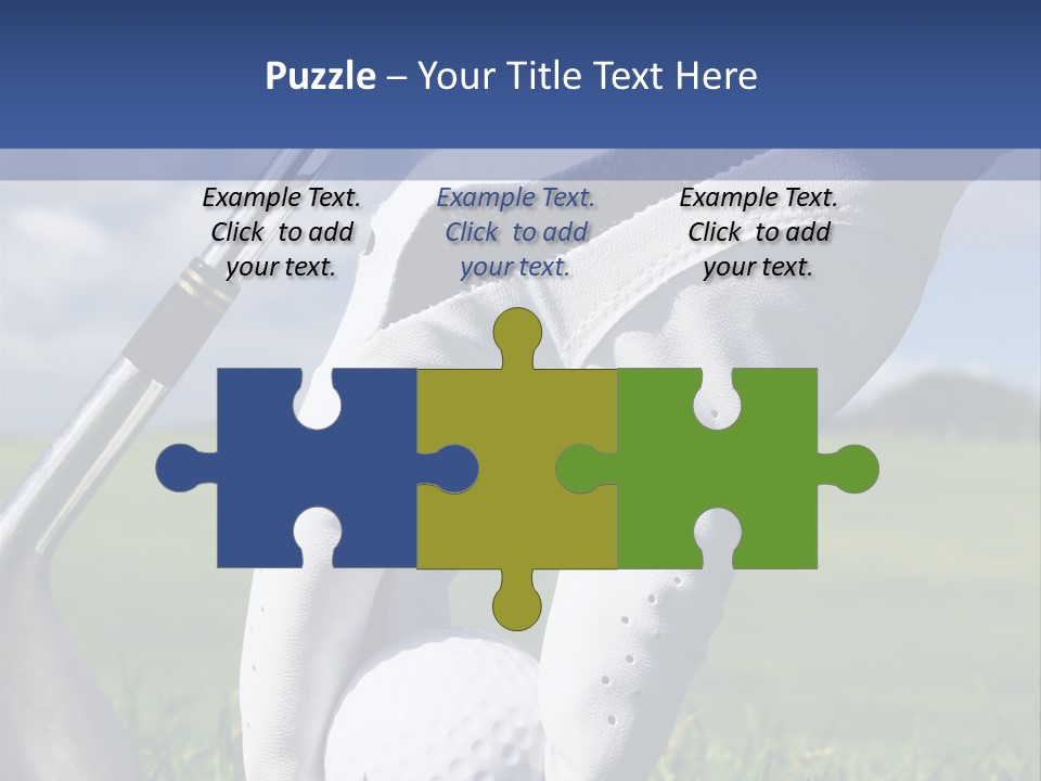 A Person Holding A Golf Ball And A Golf Club PowerPoint Template