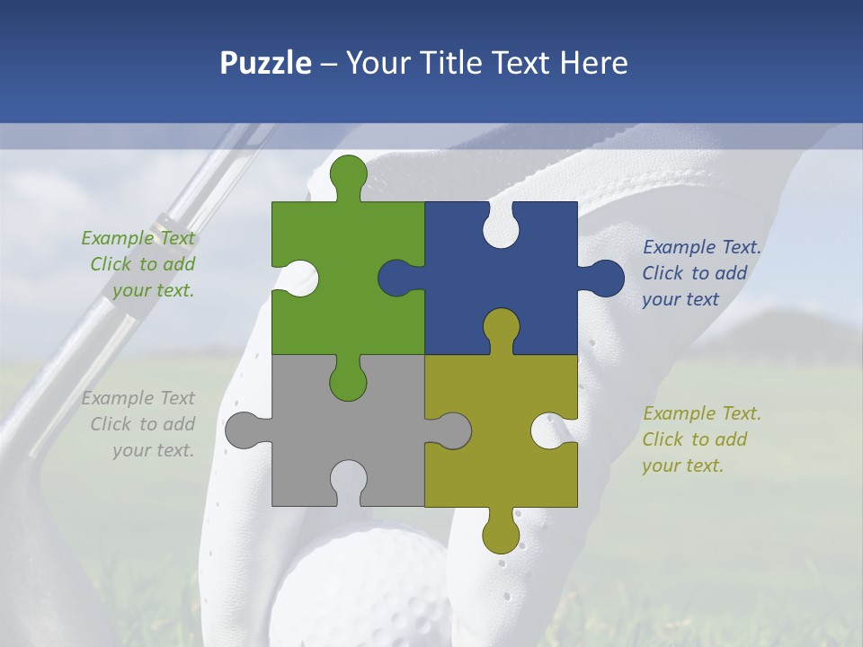 A Person Holding A Golf Ball And A Golf Club PowerPoint Template