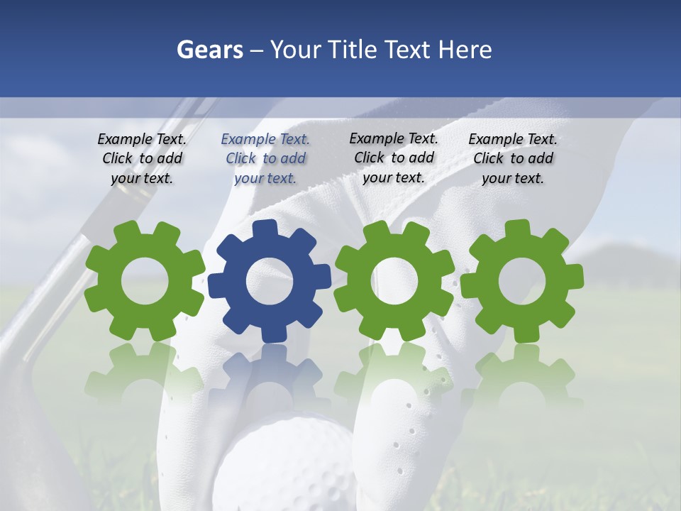 A Person Holding A Golf Ball And A Golf Club PowerPoint Template