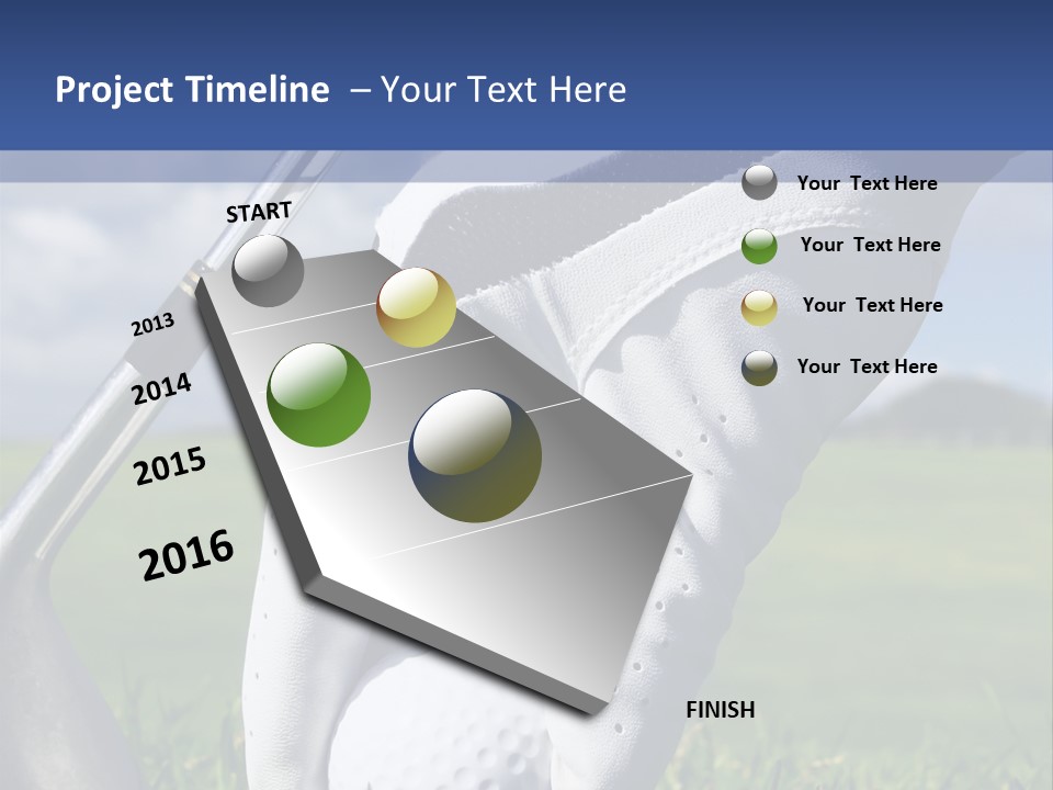 A Person Holding A Golf Ball And A Golf Club PowerPoint Template