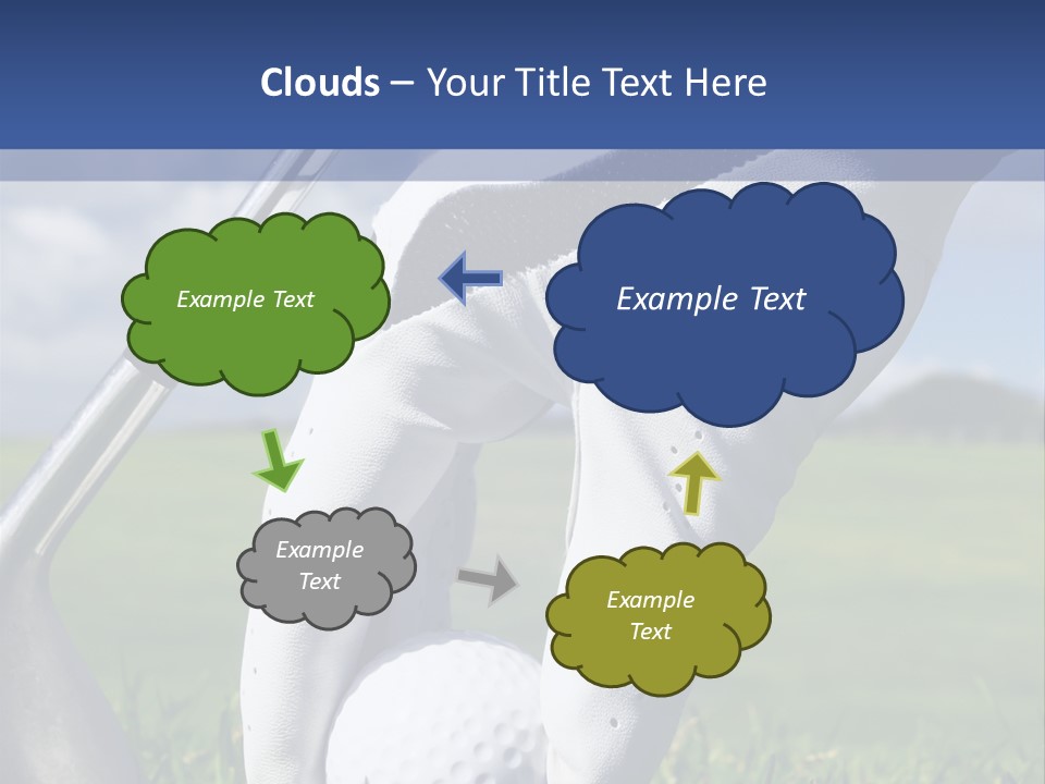 A Person Holding A Golf Ball And A Golf Club PowerPoint Template