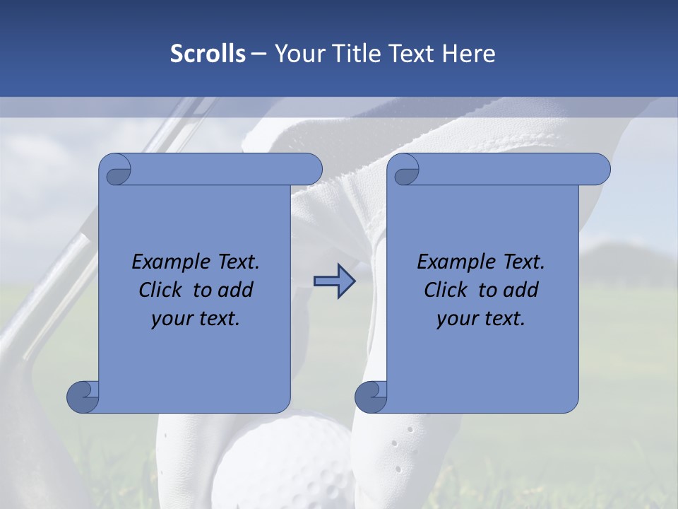 A Person Holding A Golf Ball And A Golf Club PowerPoint Template