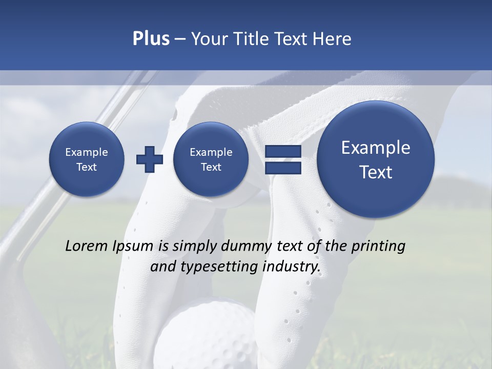 A Person Holding A Golf Ball And A Golf Club PowerPoint Template