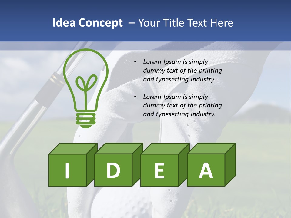 A Person Holding A Golf Ball And A Golf Club PowerPoint Template