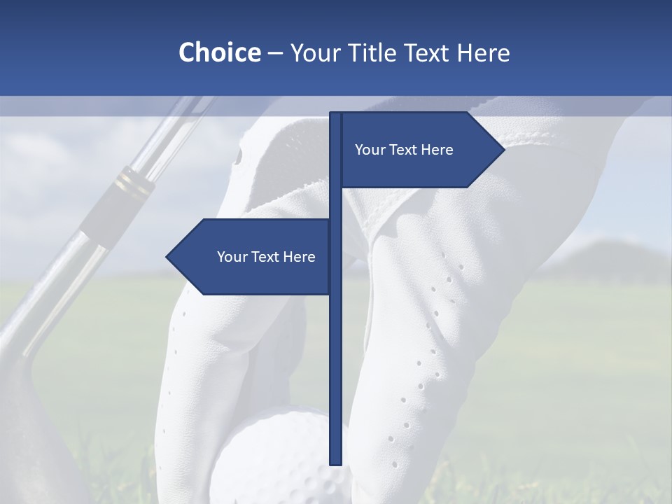 A Person Holding A Golf Ball And A Golf Club PowerPoint Template