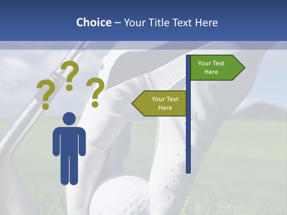 A Person Holding A Golf Ball And A Golf Club PowerPoint Template