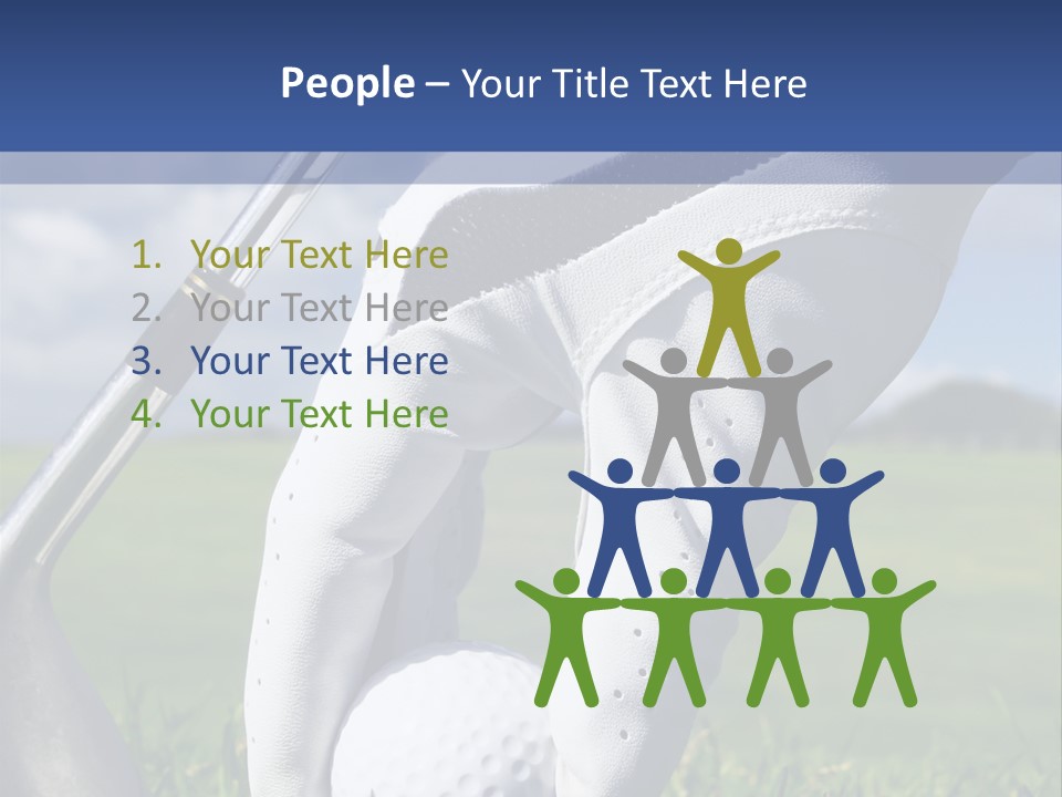 A Person Holding A Golf Ball And A Golf Club PowerPoint Template