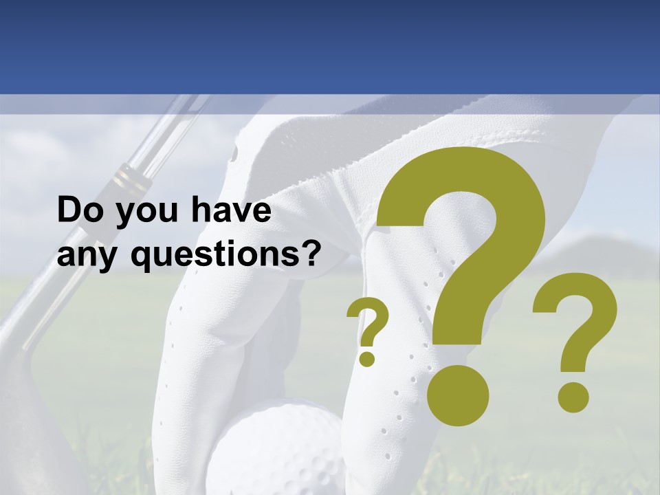 A Person Holding A Golf Ball And A Golf Club PowerPoint Template