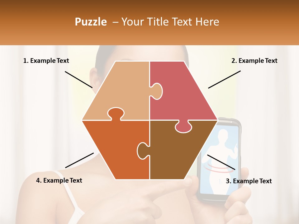 A Woman Holding A Cell Phone In Her Hand PowerPoint Template