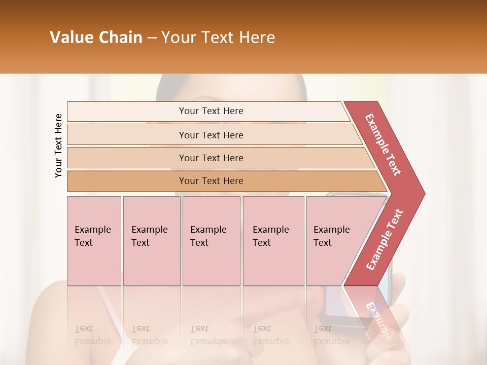 A Woman Holding A Cell Phone In Her Hand PowerPoint Template