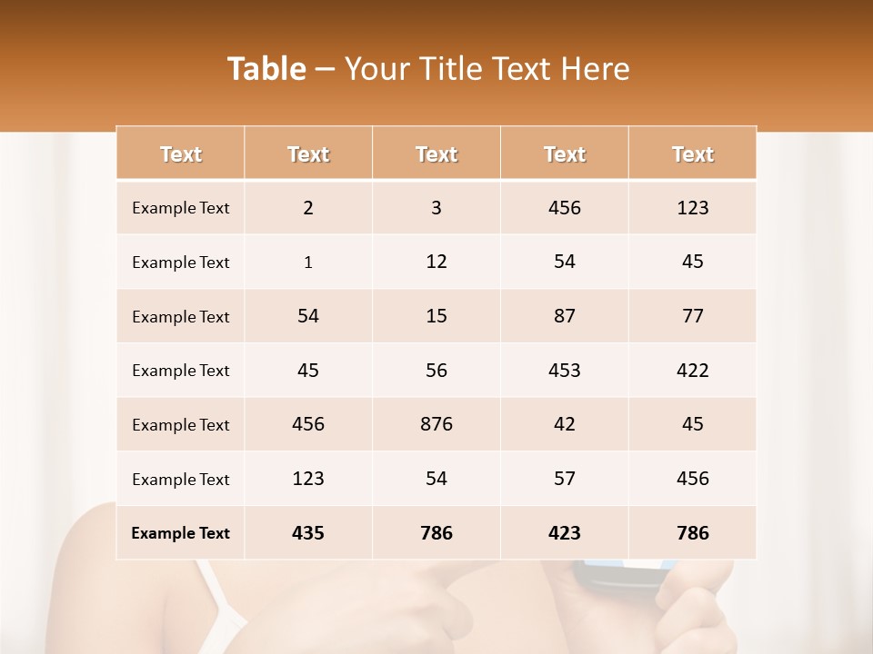 A Woman Holding A Cell Phone In Her Hand PowerPoint Template