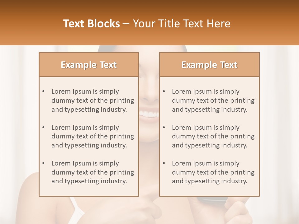 A Woman Holding A Cell Phone In Her Hand PowerPoint Template