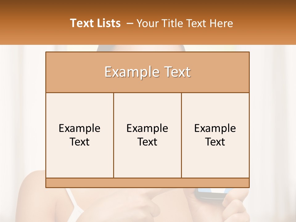 A Woman Holding A Cell Phone In Her Hand PowerPoint Template