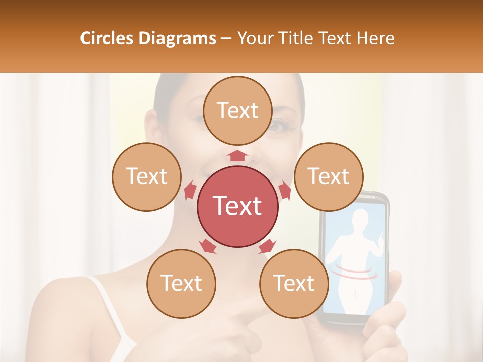 A Woman Holding A Cell Phone In Her Hand PowerPoint Template