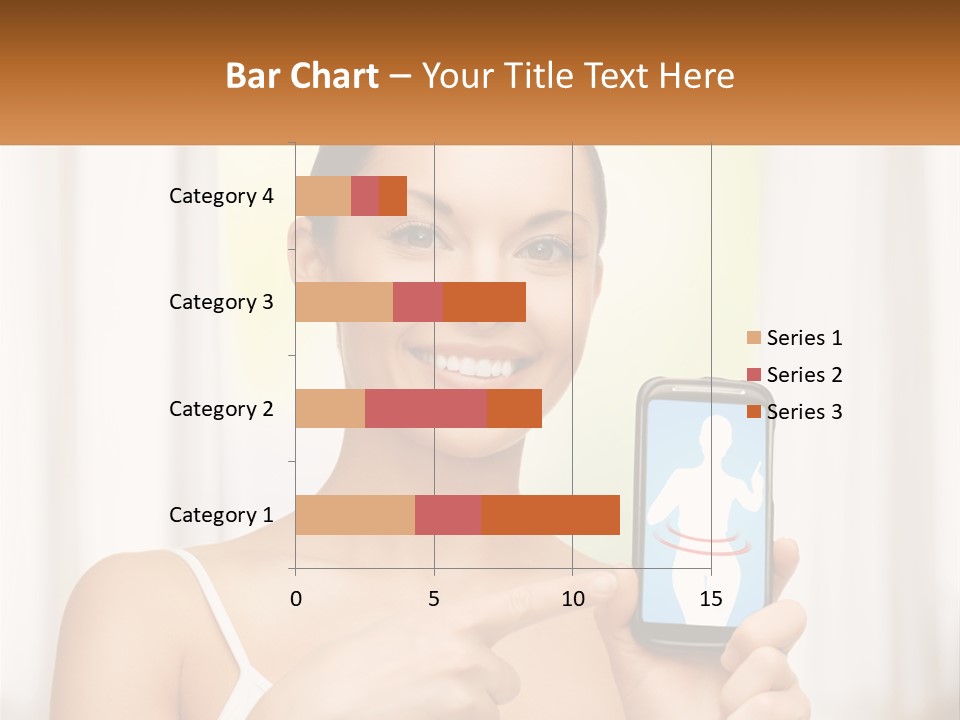 A Woman Holding A Cell Phone In Her Hand PowerPoint Template