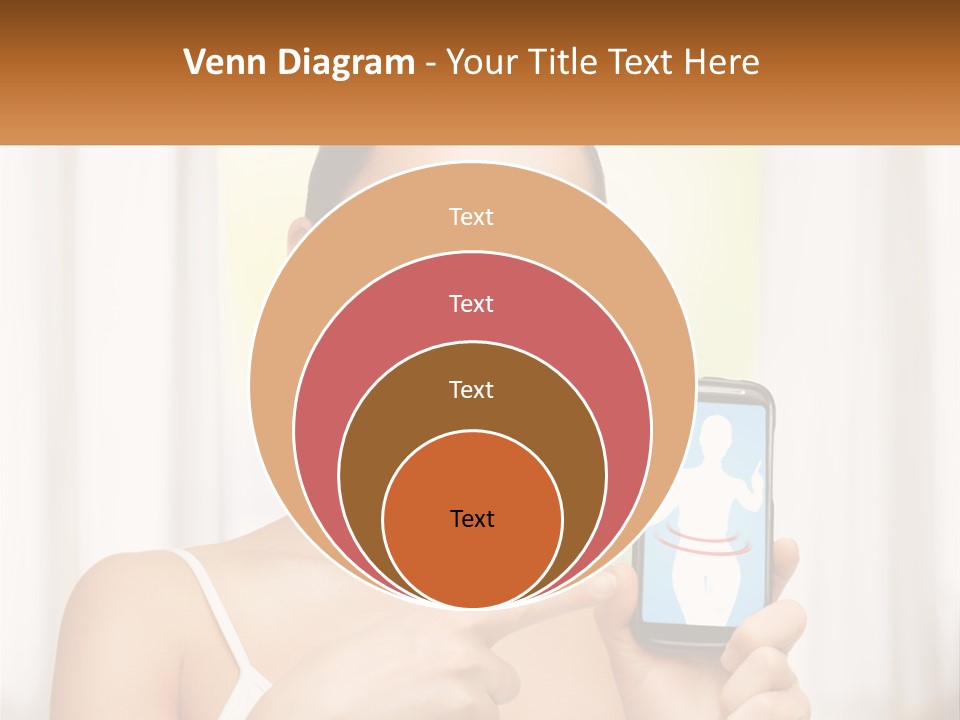 A Woman Holding A Cell Phone In Her Hand PowerPoint Template