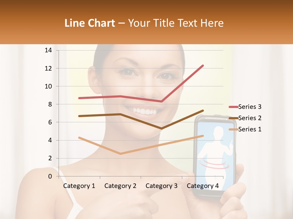 A Woman Holding A Cell Phone In Her Hand PowerPoint Template