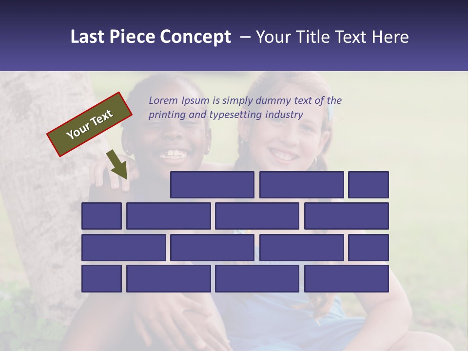 Two Young Girls Sitting Next To Each Other Under A Tree PowerPoint Template