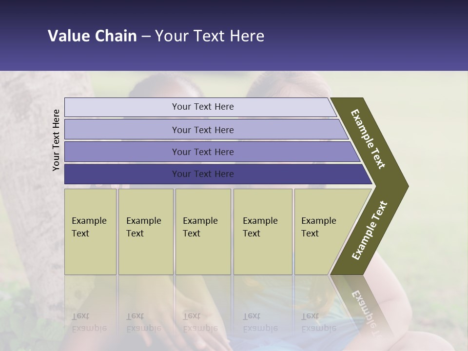 Two Young Girls Sitting Next To Each Other Under A Tree PowerPoint Template