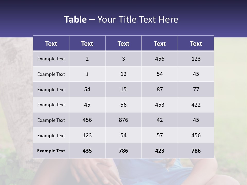 Two Young Girls Sitting Next To Each Other Under A Tree PowerPoint Template