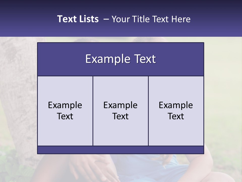 Two Young Girls Sitting Next To Each Other Under A Tree PowerPoint Template