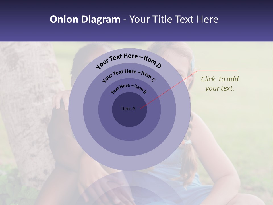 Two Young Girls Sitting Next To Each Other Under A Tree PowerPoint Template