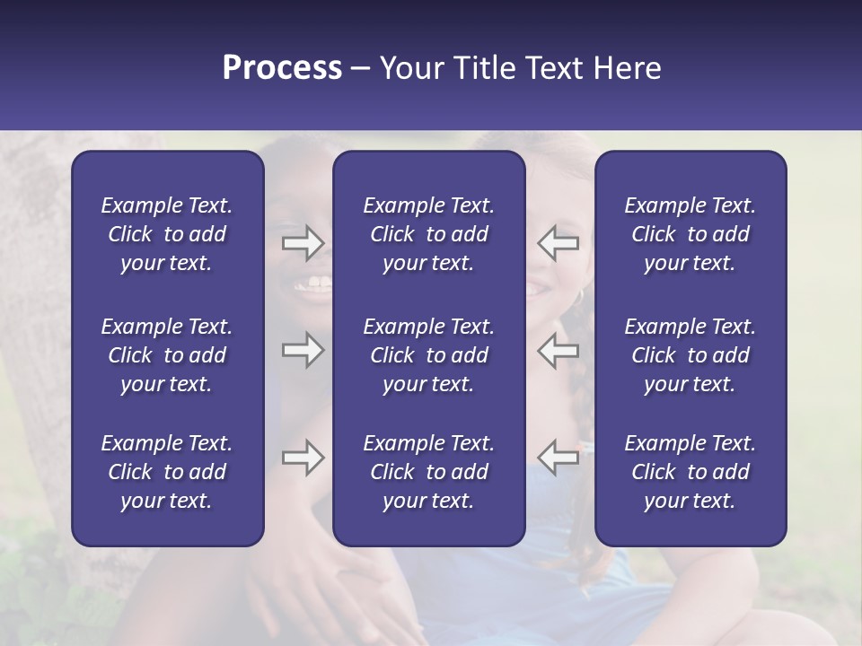 Two Young Girls Sitting Next To Each Other Under A Tree PowerPoint Template