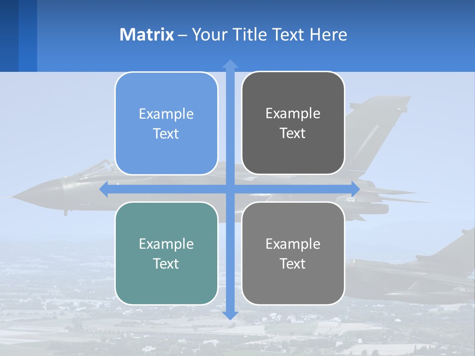 Two Military Jets Flying In The Sky Powerpoint Template PowerPoint Template