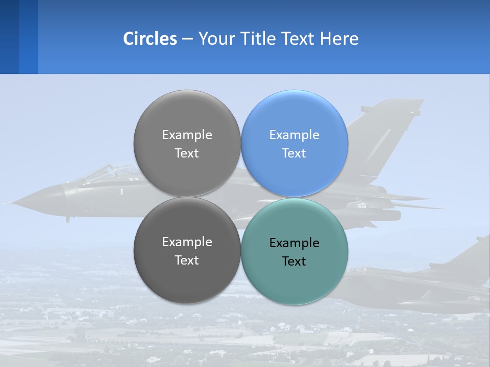 Two Military Jets Flying In The Sky Powerpoint Template PowerPoint Template