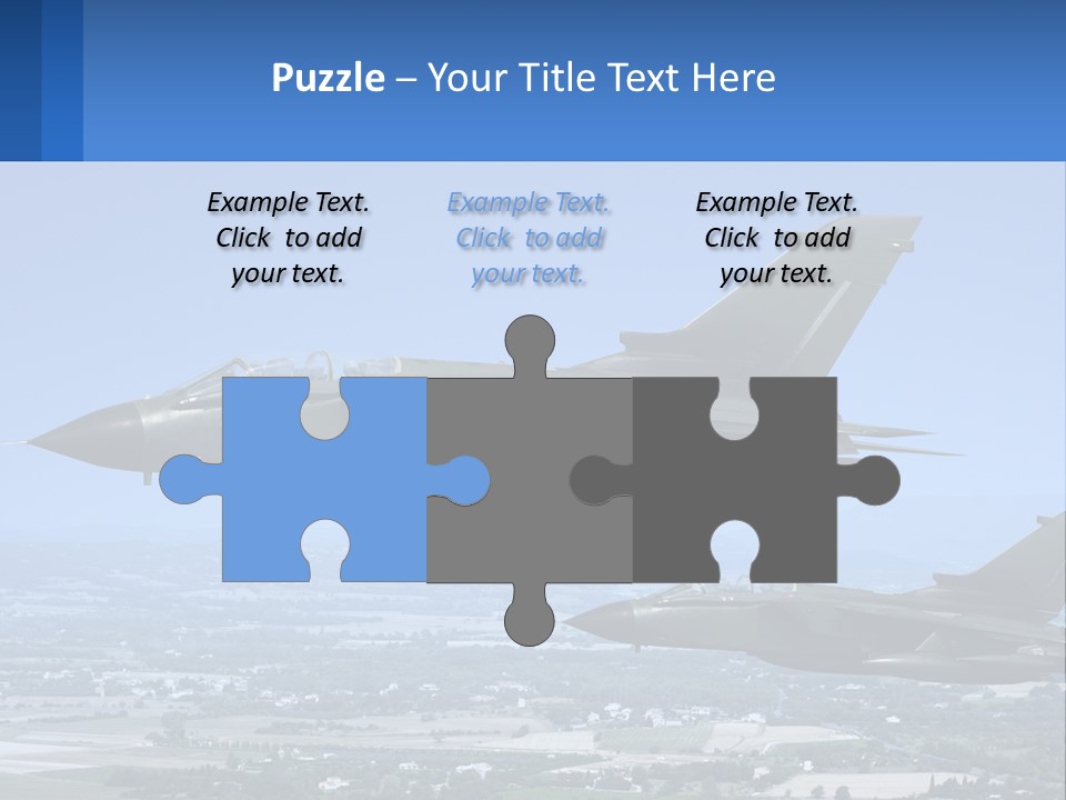 Two Military Jets Flying In The Sky Powerpoint Template PowerPoint Template