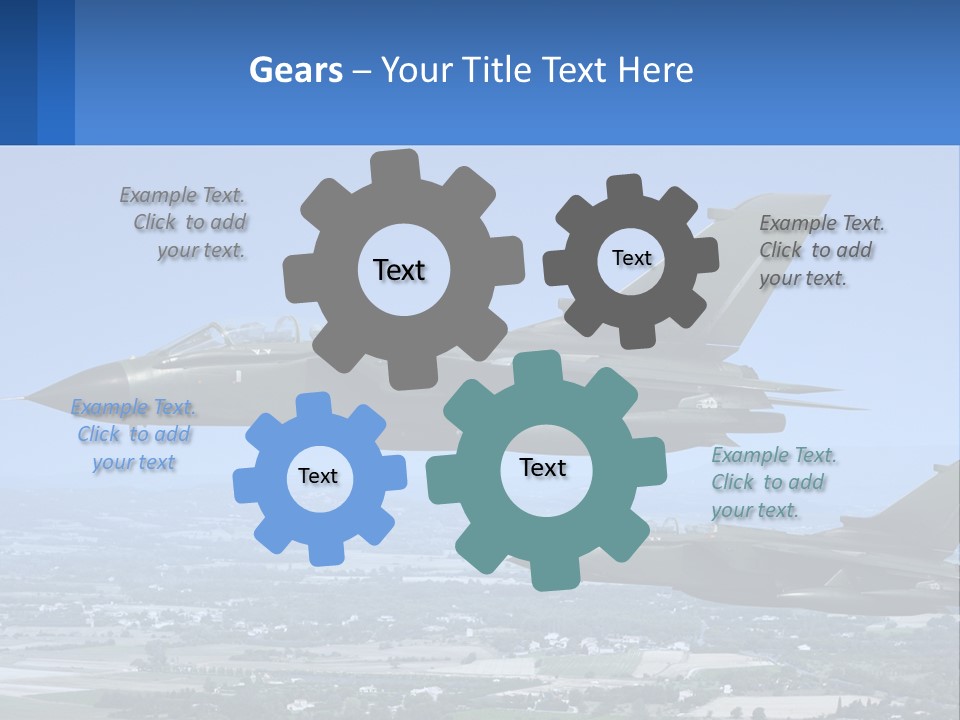 Two Military Jets Flying In The Sky Powerpoint Template PowerPoint Template
