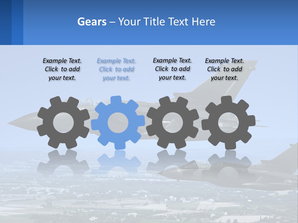 Two Military Jets Flying In The Sky Powerpoint Template PowerPoint Template