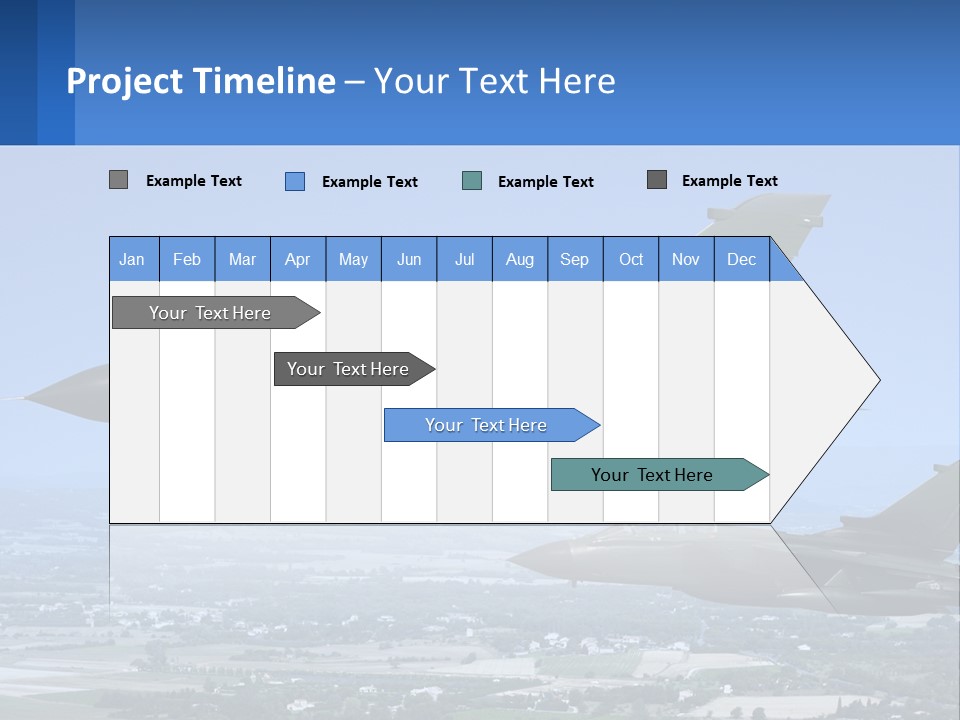 Two Military Jets Flying In The Sky Powerpoint Template PowerPoint Template