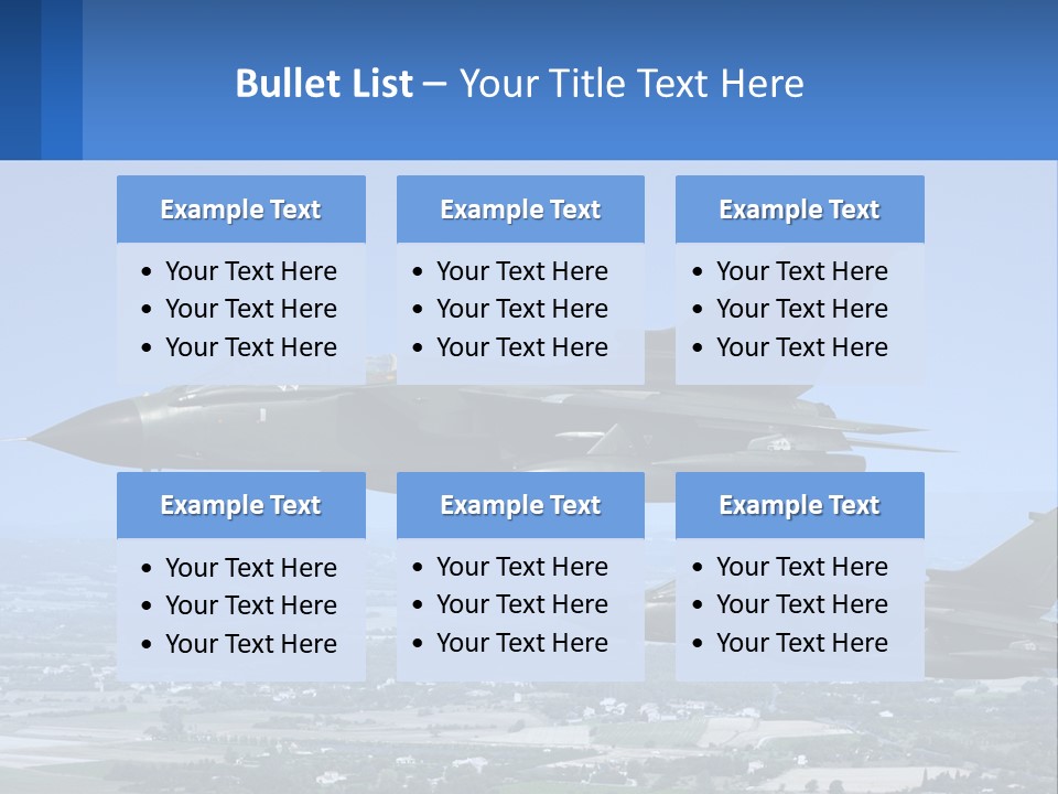 Two Military Jets Flying In The Sky Powerpoint Template PowerPoint Template