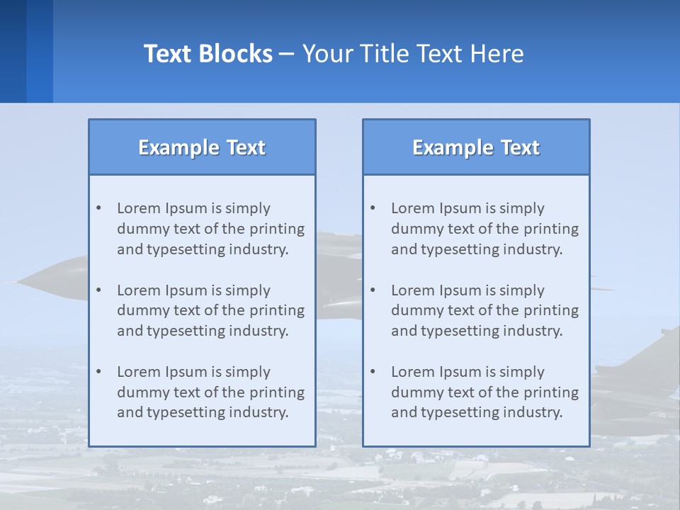 Two Military Jets Flying In The Sky Powerpoint Template PowerPoint Template