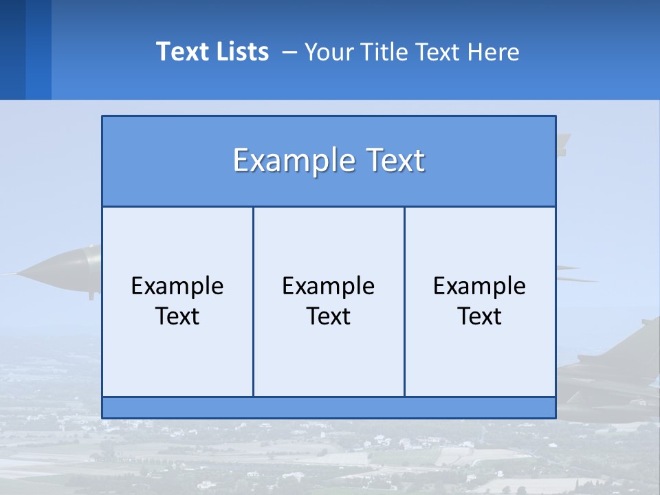 Two Military Jets Flying In The Sky Powerpoint Template PowerPoint Template