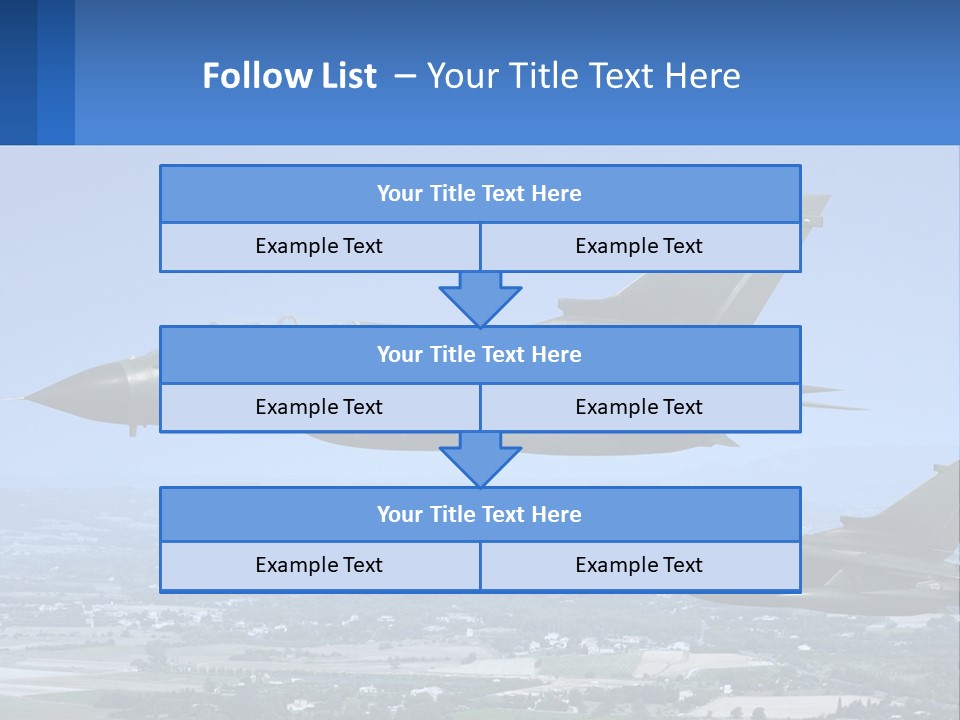 Two Military Jets Flying In The Sky Powerpoint Template PowerPoint Template
