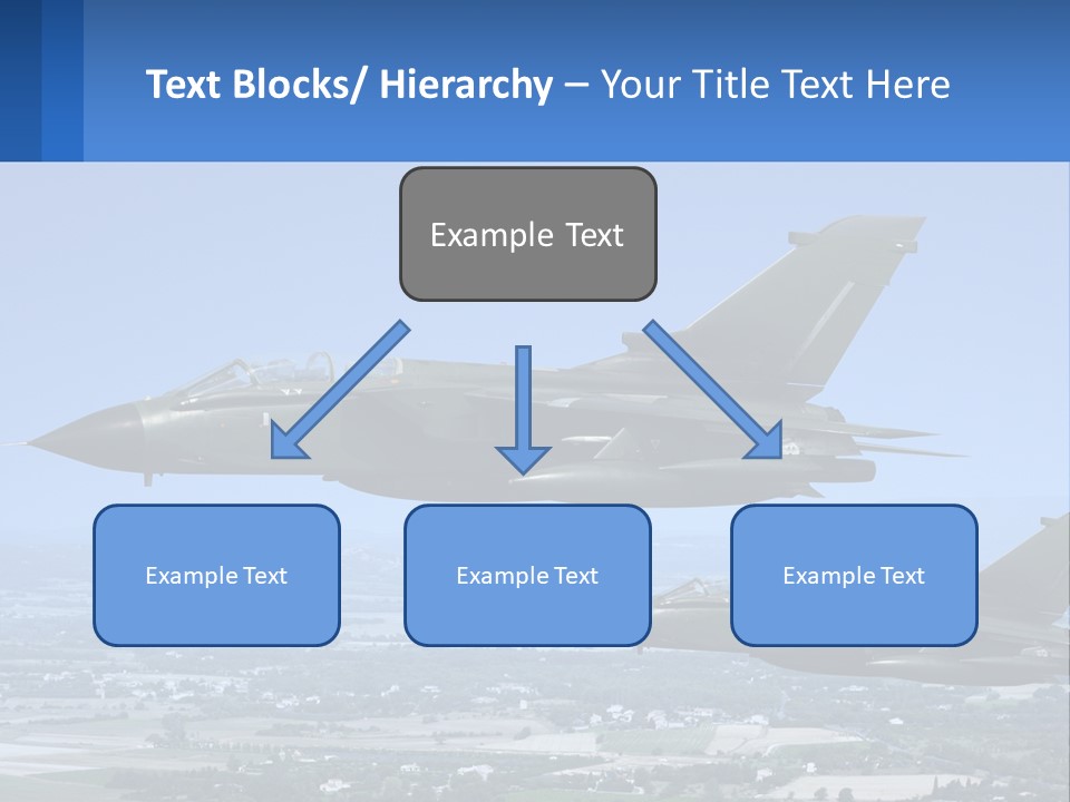 Two Military Jets Flying In The Sky Powerpoint Template PowerPoint Template