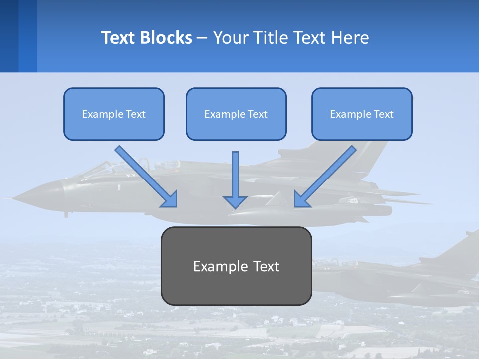 Two Military Jets Flying In The Sky Powerpoint Template PowerPoint Template