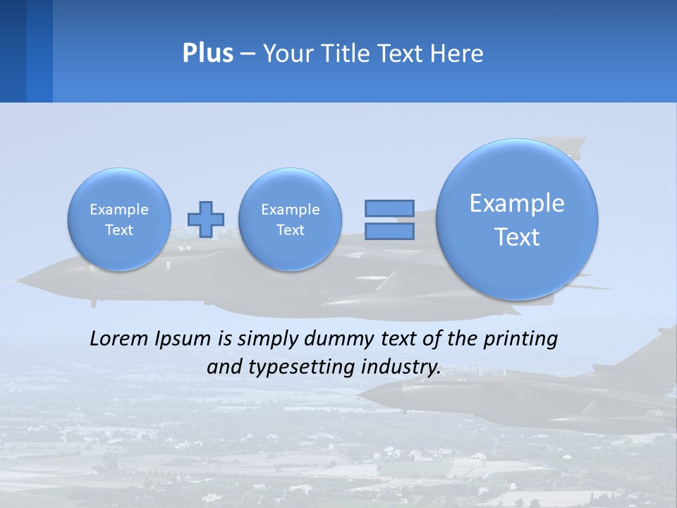 Two Military Jets Flying In The Sky Powerpoint Template PowerPoint Template